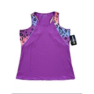 Baddle PickleBall Womens Size L Cutout Tank Top Cattleya Orchid Purple NWT